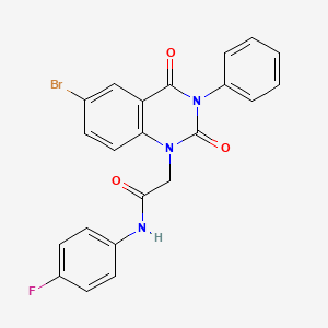 2-(6-bromo-2,4-dioxo-3-phenyl-3,4-dihydroquinazolin-1(2H)-yl)-N-(4-fluorophenyl)acetamide