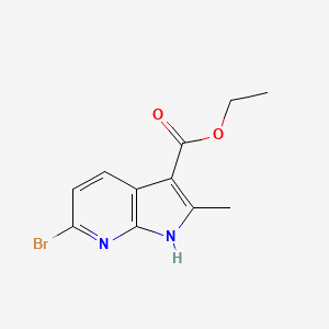 molecular formula C11H11BrN2O2 B1408857 ethyl 6-bromo-2-methyl-1H-pyrrolo[2,3-b]pyridine-3-carboxylate CAS No. 1704065-80-4