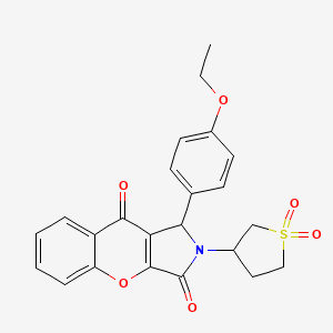 molecular formula C23H21NO6S B14088654 2-(1,1-Dioxidotetrahydrothiophen-3-yl)-1-(4-ethoxyphenyl)-1,2-dihydrochromeno[2,3-c]pyrrole-3,9-dione 