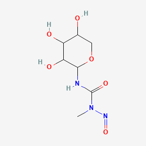 molecular formula C7H13N3O6 B14088697 Urea, N'-arabinosyl-N-methyl-N-nitroso- 