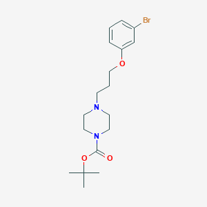 molecular formula C18H27BrN2O3 B1408873 Tert-butyl 4-(3-(3-bromophenoxy)propyl)piperazine-1-carboxylate CAS No. 1704065-26-8