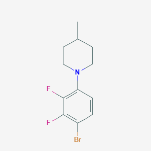 molecular formula C12H14BrF2N B1408875 1-(4-溴-2,3-二氟苯基)-4-甲基哌啶 CAS No. 1704069-61-3