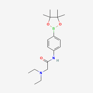 molecular formula C18H29BN2O3 B1408876 2-(diethylamino)-N-(4-(4,4,5,5-tetramethyl-1,3,2-dioxaborolan-2-yl)phenyl)acetamide CAS No. 1704095-59-9