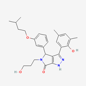 3-(2-hydroxy-3,5-dimethylphenyl)-5-(3-hydroxypropyl)-4-[3-(3-methylbutoxy)phenyl]-4,5-dihydropyrrolo[3,4-c]pyrazol-6(2H)-one