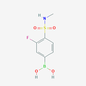 molecular formula C7H9BFNO4S B1408878 (3-氟-4-(N-甲基磺酰胺)苯基)硼酸 CAS No. 1704095-91-9