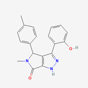 3-(2-hydroxyphenyl)-5-methyl-4-(4-methylphenyl)-4,5-dihydropyrrolo[3,4-c]pyrazol-6(1H)-one