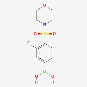 molecular formula C10H13BFNO5S B1408879 (3-Fluoro-4-(morpholinosulfonyl)phenyl)boronic acid CAS No. 1447713-89-4