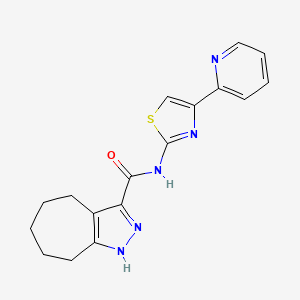 N-[4-(pyridin-2-yl)-1,3-thiazol-2-yl]-2,4,5,6,7,8-hexahydrocyclohepta[c]pyrazole-3-carboxamide