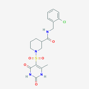 N-(2-chlorobenzyl)-1-[(2,4-dihydroxy-6-methylpyrimidin-5-yl)sulfonyl]piperidine-3-carboxamide