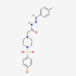 2-{4-[(4-bromophenyl)sulfonyl]piperazin-1-yl}-N'-[(E)-(4-methylphenyl)methylidene]acetohydrazide