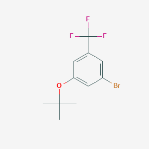 molecular formula C11H12BrF3O B1408888 1-Bromo-3-(tert-butoxy)-5-(trifluoromethyl)benzene CAS No. 1369836-39-4