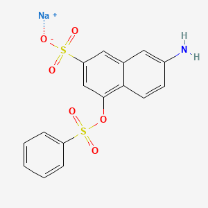 2-Naphthalenesulfonic acid, 7-amino-4-[(phenylsulfonyl)oxy]-, monosodium salt