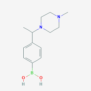 molecular formula C13H21BN2O2 B1408889 (4-(1-(4-Methylpiperazin-1-yl)ethyl)phenyl)boronic acid CAS No. 1704069-65-7