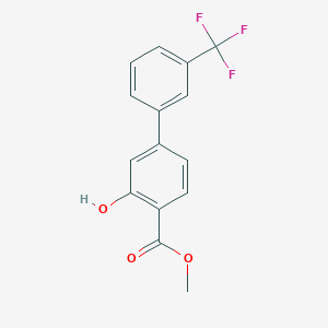 molecular formula C15H11F3O3 B14088901 Methyl 3-hydroxy-3'-(trifluoromethyl)-[1,1'-biphenyl]-4-carboxylate 