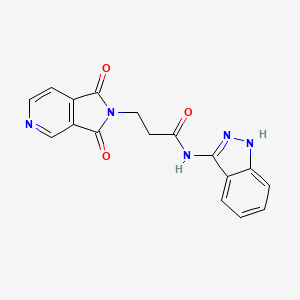 3-(1,3-dioxo-1,3-dihydro-2H-pyrrolo[3,4-c]pyridin-2-yl)-N-(2H-indazol-3-yl)propanamide