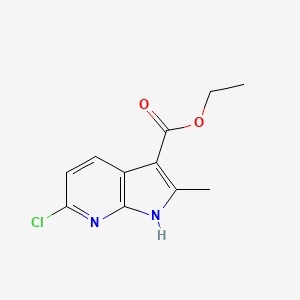 molecular formula C11H11ClN2O2 B1408893 ethyl 6-chloro-2-methyl-1H-pyrrolo[2,3-b]pyridine-3-carboxylate CAS No. 872366-94-4
