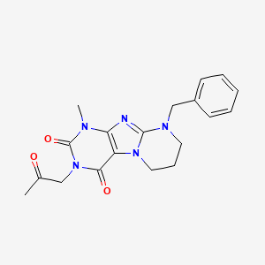 9-benzyl-1-methyl-3-(2-oxopropyl)-6,7,8,9-tetrahydropyrimido[2,1-f]purine-2,4(1H,3H)-dione