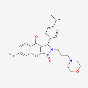 6-Methoxy-2-[3-(morpholin-4-yl)propyl]-1-[4-(propan-2-yl)phenyl]-1,2-dihydrochromeno[2,3-c]pyrrole-3,9-dione