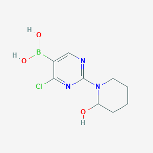 (4-Chloro-2-(2-hydroxypiperidin-1-yl)pyrimidin-5-yl)boronic acid