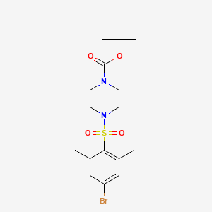 molecular formula C17H25BrN2O4S B1408909 Tert-butyl 4-((4-bromo-2,6-dimethylphenyl)sulfonyl)piperazine-1-carboxylate CAS No. 1704069-11-3