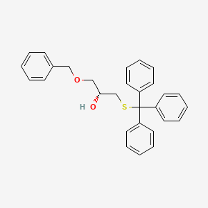 molecular formula C29H28O2S B14089103 (2R)-1-(benzyloxy)-3-[(triphenylmethyl)sulfanyl]propan-2-ol 