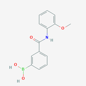 molecular formula C14H14BNO4 B1408911 (3-((2-Methoxyphenyl)carbamoyl)phenyl)boronic acid CAS No. 1704069-21-5