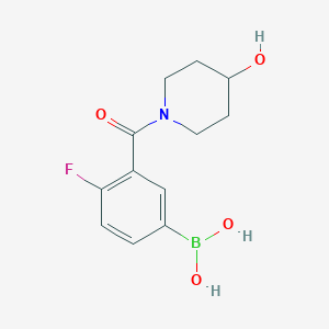 (4-Fluoro-3-(4-hydroxypiperidine-1-carbonyl)phenyl)boronic acid