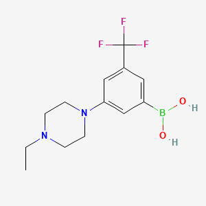 molecular formula C13H18BF3N2O2 B1408916 (3-(4-Ethylpiperazin-1-yl)-5-(trifluoromethyl)phenyl)boronic acid CAS No. 1704068-77-8