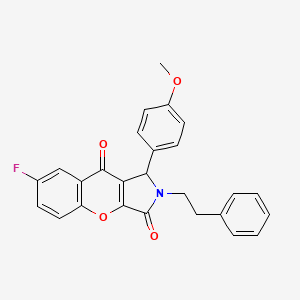 7-Fluoro-1-(4-methoxyphenyl)-2-(2-phenylethyl)-1,2-dihydrochromeno[2,3-c]pyrrole-3,9-dione