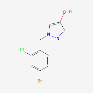 molecular formula C10H8BrClN2O B1408920 1-(4-Bromo-2-chlorobenzyl)-1H-pyrazol-4-ol CAS No. 1593966-28-9