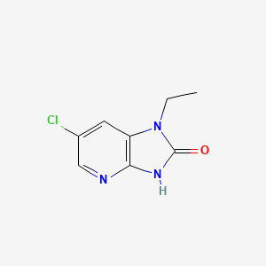 B14089275 6-Chloro-1-ethyl-1,3-dihydro-2H-imidazo[4,5-b]pyridin-2-one CAS No. 1064782-28-0