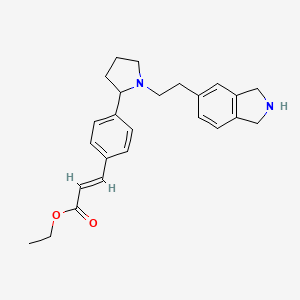 (E)-Ethyl 3-(4-(1-(2-(isoindolin-5-yl)ethyl)pyrrolidin-2-yl)phenyl)acrylate
