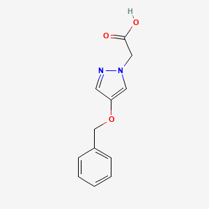 molecular formula C12H12N2O3 B1408930 (4-Benzyloxypyrazol-1-yl)-acetic acid CAS No. 1891336-99-4