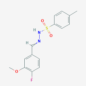 molecular formula C15H15FN2O3S B14089300 N'-(4-Fluoro-3-methoxybenzylidene)-4-methylbenzenesulfonohydrazide 