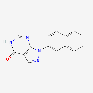 molecular formula C15H10N4O B14089305 1-(naphthalen-2-yl)-1,5-dihydro-4H-pyrazolo[3,4-d]pyrimidin-4-one 