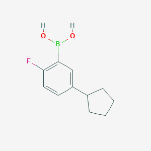 molecular formula C11H14BFO2 B14089307 (5-Cyclopentyl-2-fluorophenyl)boronic acid 