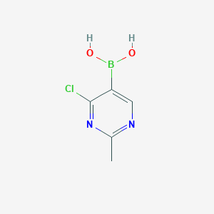 molecular formula C5H6BClN2O2 B14089368 (4-Chloro-2-methylpyrimidin-5-yl)boronic acid 