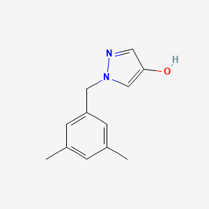 molecular formula C12H14N2O B1408938 1-(3,5-Dimethylbenzyl)-1H-pyrazol-4-ol CAS No. 1603253-55-9