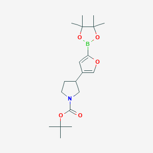 tert-Butyl 3-(5-(4,4,5,5-tetramethyl-1,3,2-dioxaborolan-2-yl)furan-3-yl)pyrrolidine-1-carboxylate