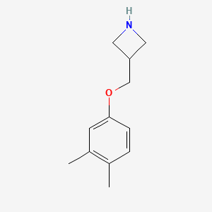 molecular formula C12H17NO B1408941 3-[(3,4-Dimethylphenoxy)methyl]azetidine CAS No. 1862749-10-7