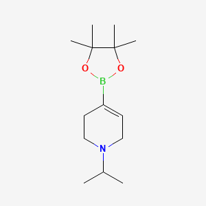 molecular formula C14H26BNO2 B1408942 (1-异丙基-1,2,3,6-四氢吡啶-4-基)硼酸硼酸二甲酯 CAS No. 1642583-50-3