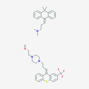 3-(10,10-dimethylanthracen-9-ylidene)-N,N-dimethylpropan-1-amine; 2-[4-[(3E)-3-[2-(trifluoromethyl)thioxanthen-9-ylidene]propyl]piperazin-1-yl]ethanol