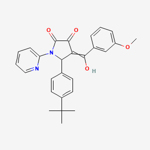 5-(4-Tert-butylphenyl)-4-[hydroxy-(3-methoxyphenyl)methylidene]-1-pyridin-2-ylpyrrolidine-2,3-dione