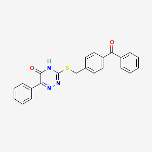 (4-{[(5-Hydroxy-6-phenyl-1,2,4-triazin-3-yl)sulfanyl]methyl}phenyl)(phenyl)methanone