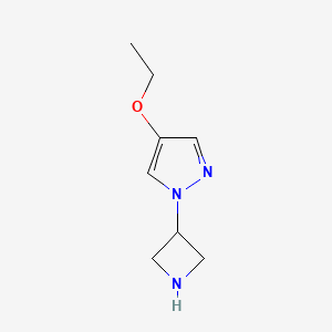 molecular formula C8H13N3O B1408944 1-(Azetidin-3-yl)-4-ethoxy-1H-pyrazole CAS No. 1862902-60-0