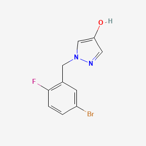 molecular formula C10H8BrFN2O B1408946 1-(5-Bromo-2-fluorobenzyl)-1H-pyrazol-4-ol CAS No. 1592332-65-4