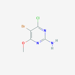 molecular formula C5H5BrClN3O B14089464 5-Bromo-4-chloro-6-methoxypyrimidin-2-amine 