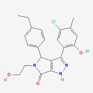 3-(5-chloro-2-hydroxy-4-methylphenyl)-4-(4-ethylphenyl)-5-(2-hydroxyethyl)-4,5-dihydropyrrolo[3,4-c]pyrazol-6(2H)-one