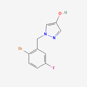 molecular formula C10H8BrFN2O B1408947 1-(2-Bromo-5-fluorobenzyl)-1H-pyrazol-4-ol CAS No. 1599089-24-3