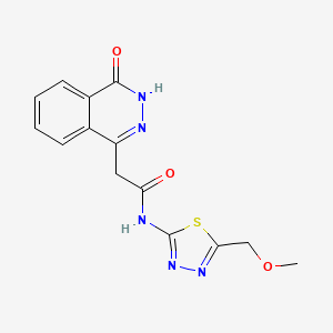 molecular formula C14H13N5O3S B14089490 2-(4-hydroxyphthalazin-1-yl)-N-[5-(methoxymethyl)-1,3,4-thiadiazol-2-yl]acetamide 